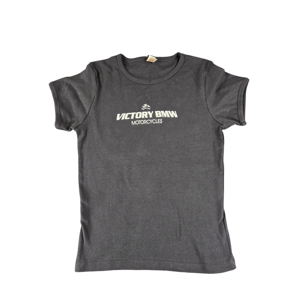 Victory BMW Motorcycles Graphic T-Shirt Black Women Medium Short‎ Sleeve